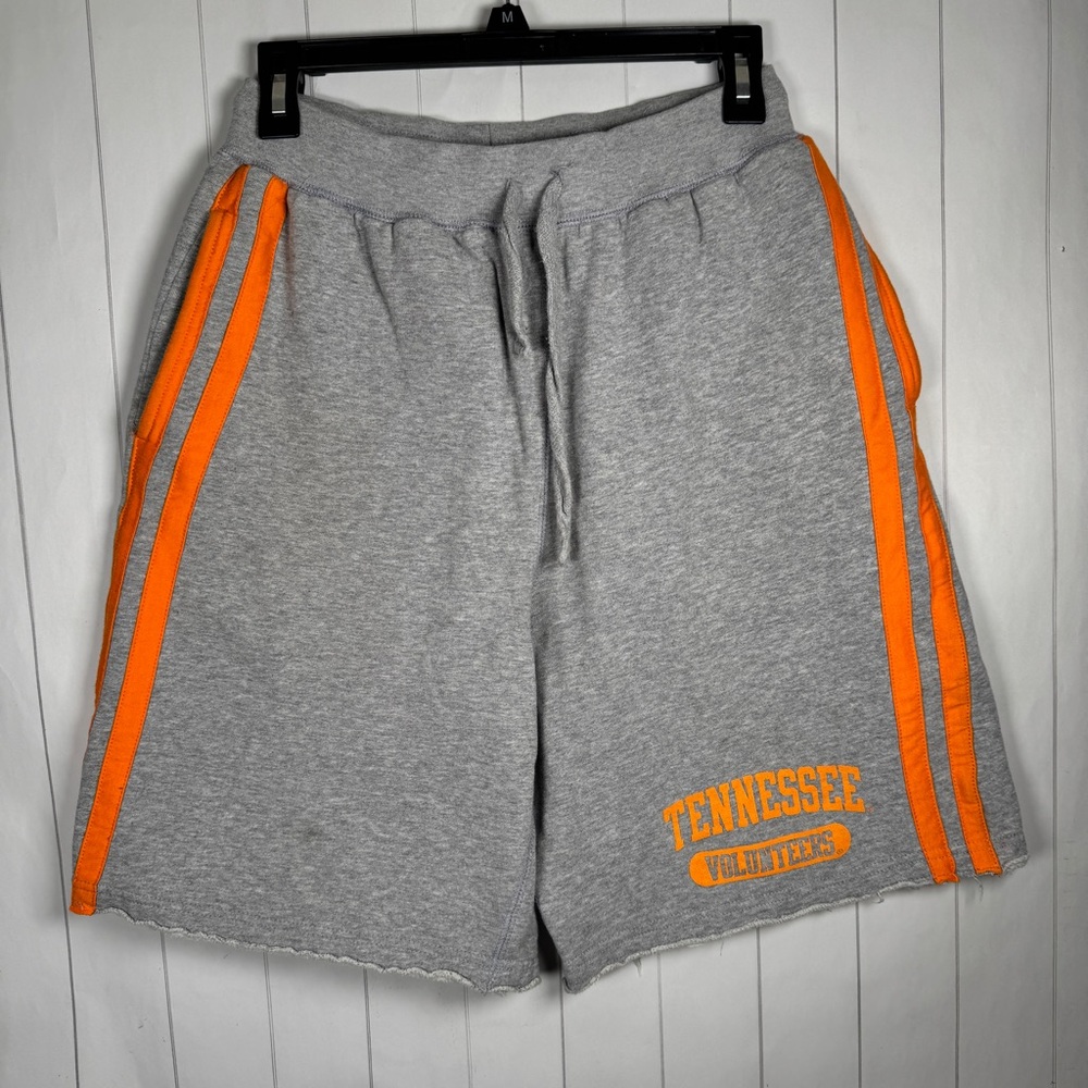 NCAA Tennessee Volunteers Gray Knit Striped Bermuda Shorts Sporty Loungewear S